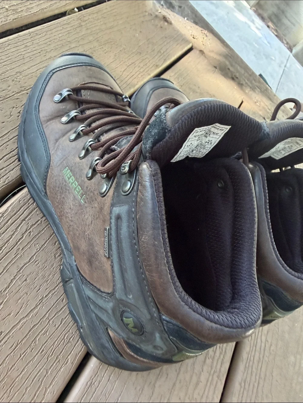 Merrell Brown Men's Hiking Boots - Lace-Up Outdoor Boots (10.5)
